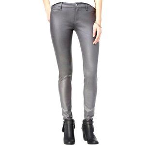 NWT Celebrity Pink Faux Leather GRY Skinny Jeans 3